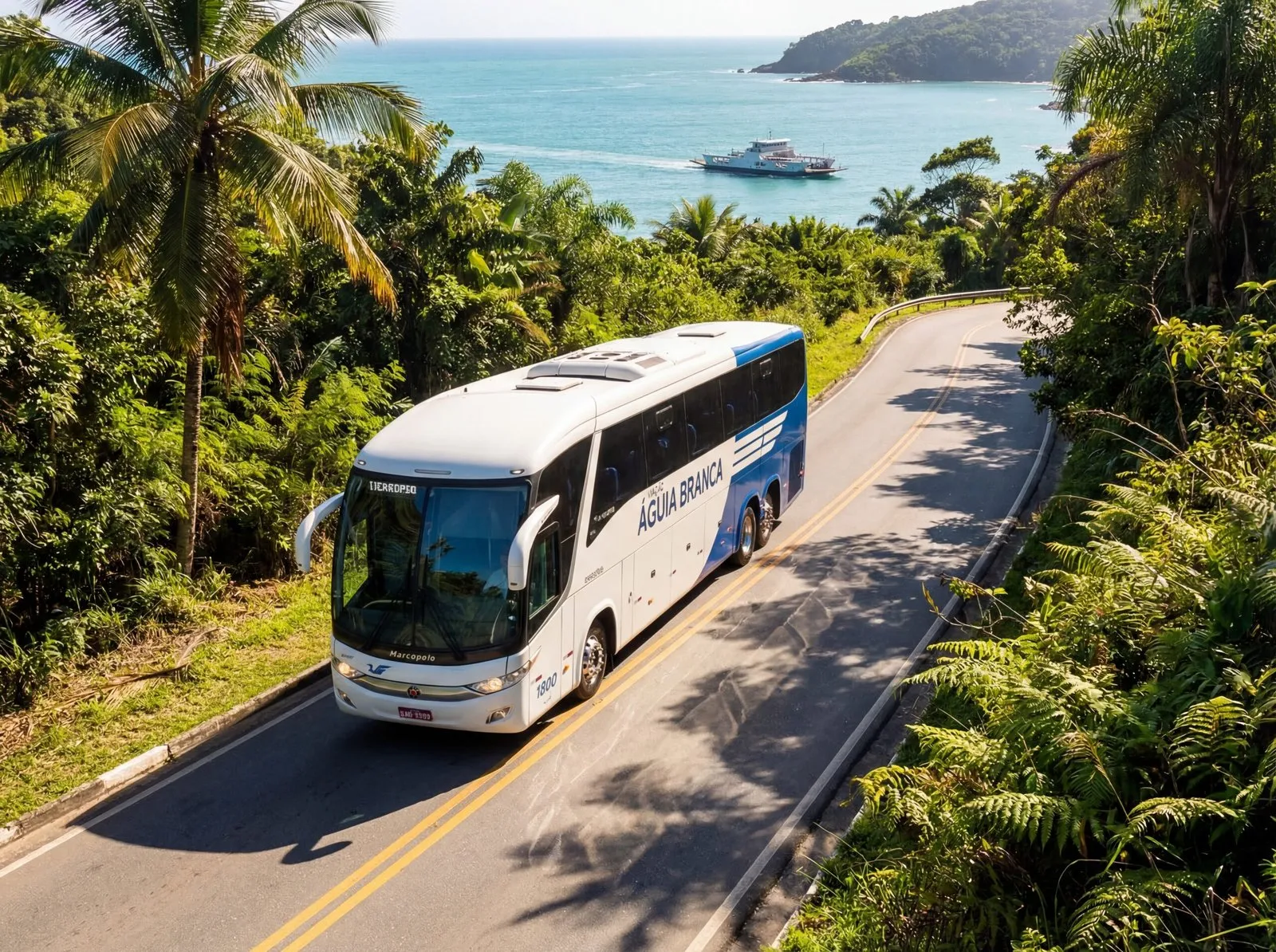 Transfer Semi Terrestre - ônibus executivo rota Itaparica